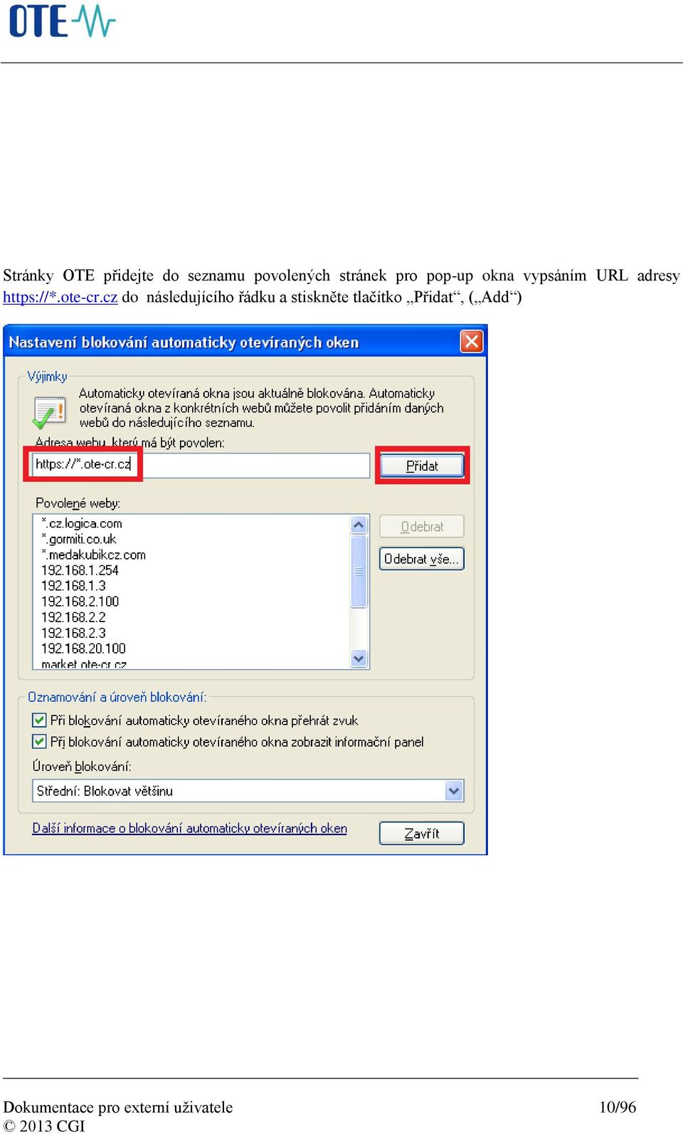 adresy https://*.ote-cr.