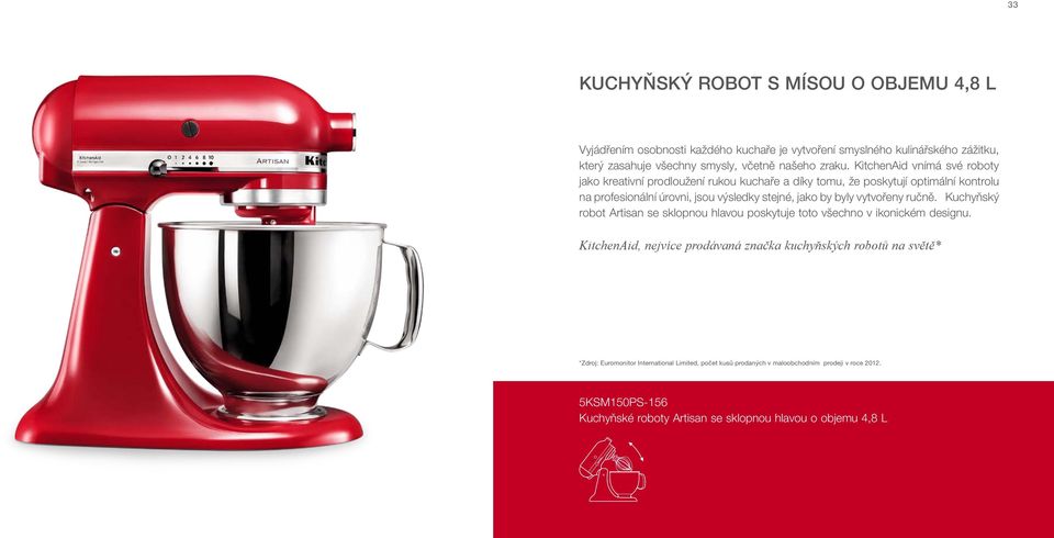 KitchenAid vnímá své roboty jako kreativní prodloužení rukou kuchaře a díky tomu, že poskytují optimální kontrolu na profesionální úrovni, jsou výsledky stejné, jako by byly