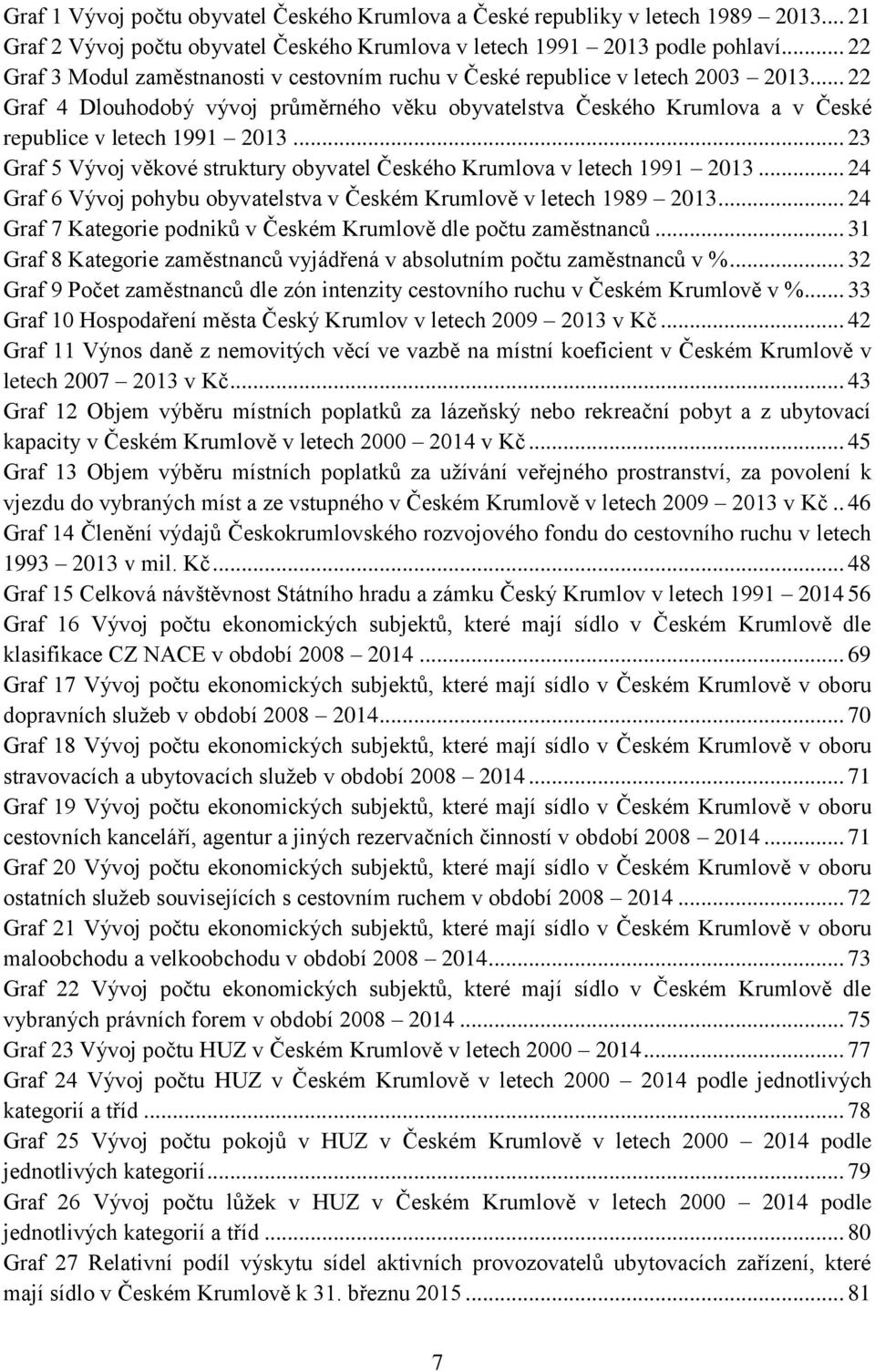 .. 22 Graf 4 Dlouhodobý vývoj průměrného věku obyvatelstva Českého Krumlova a v České republice v letech 1991 2013... 23 Graf 5 Vývoj věkové struktury obyvatel Českého Krumlova v letech 1991 2013.