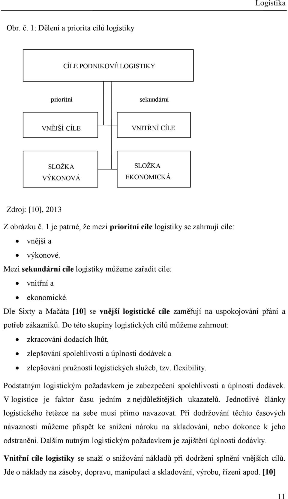 Dle Sixty a Mačáta [10] se vnější logistické cíle zaměřují na uspokojování přání a potřeb zákazníků.