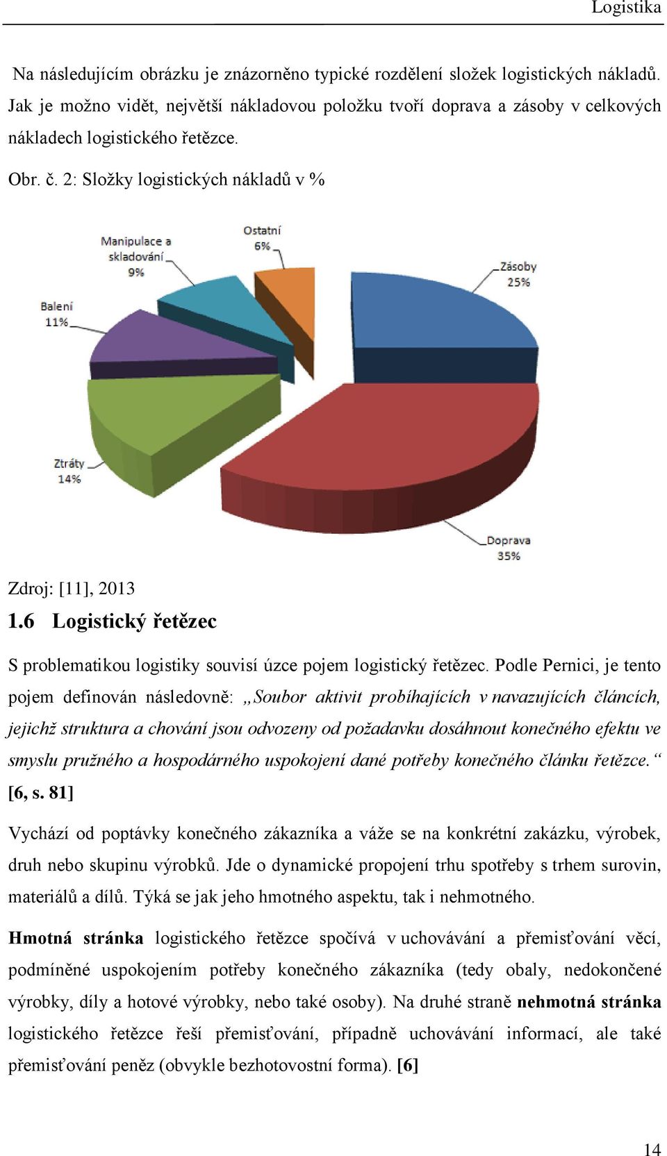 6 Logistický řetězec S problematikou logistiky souvisí úzce pojem logistický řetězec.