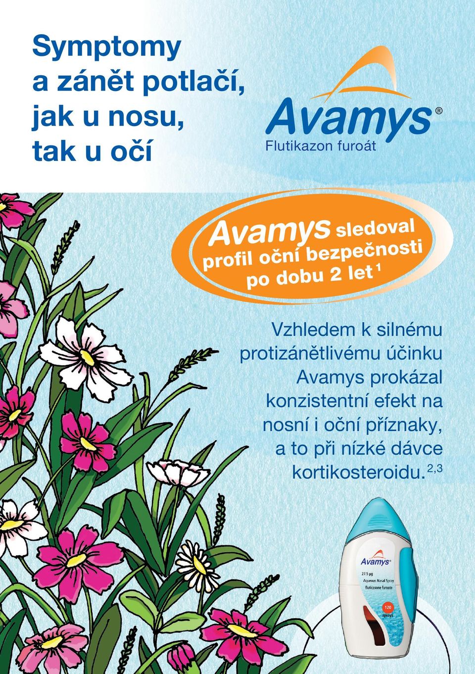 k silnému protizánětlivému účinku Avamys prokázal konzistentní