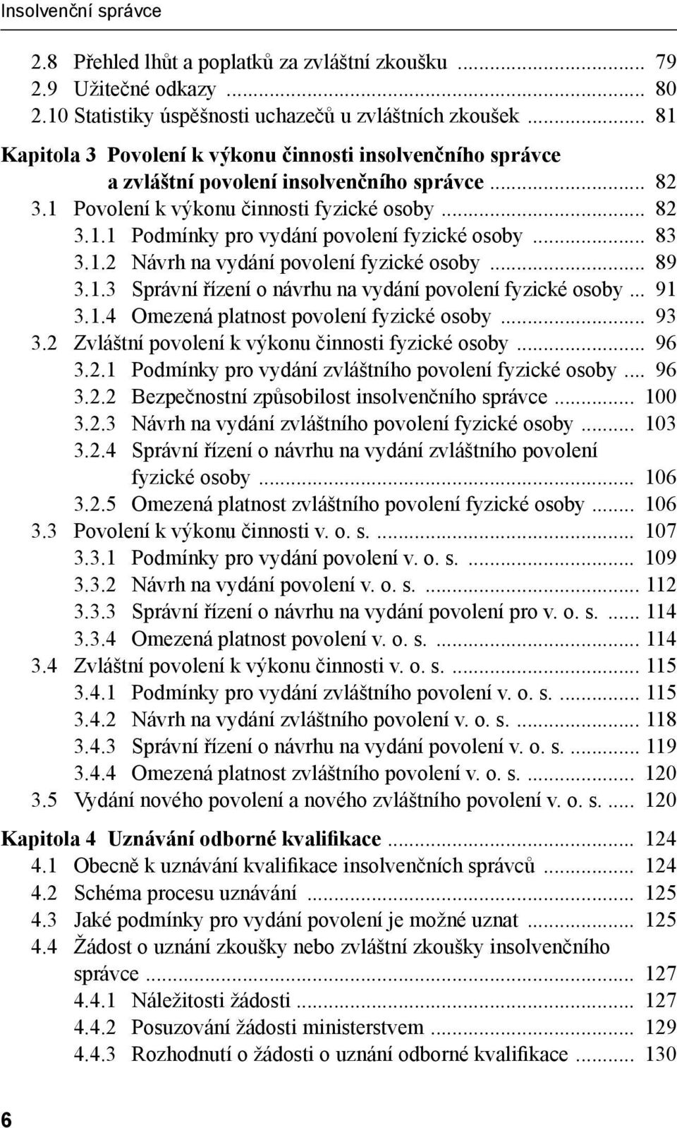 1 Povolení k výkonu činnosti fyzické osoby 82 3.1.1 Podmínky pro vydání povolení fyzické osoby 83 3.1.2 Návrh na vydání povolení fyzické osoby 89 3.1.3 Správní řízení o návrhu na vydání povolení fyzické osoby 91 3.