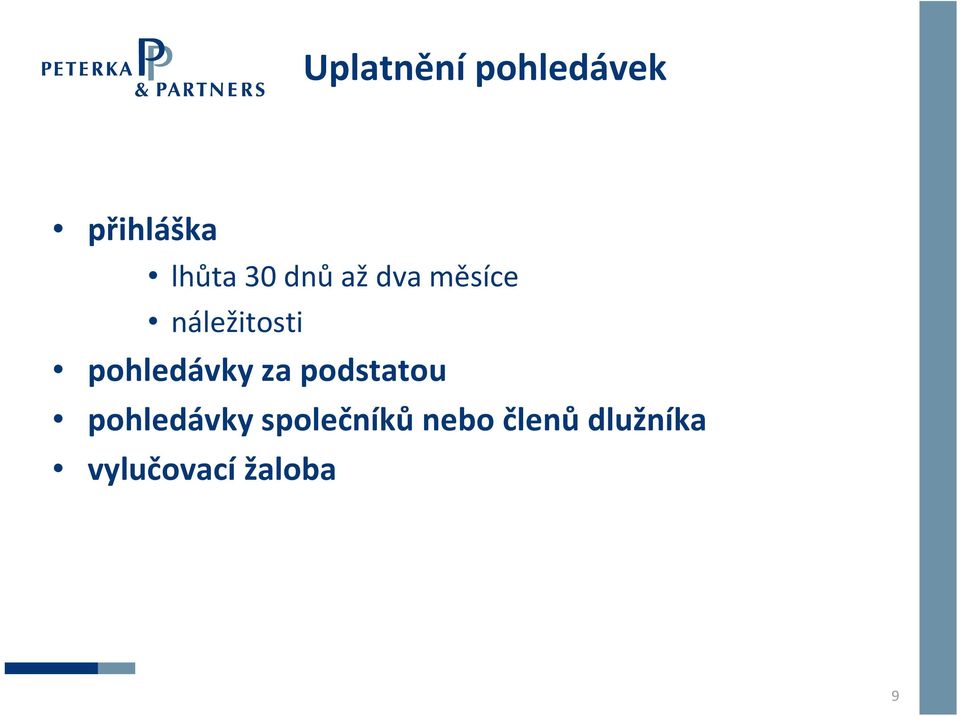 pohledávky za podstatou pohledávky