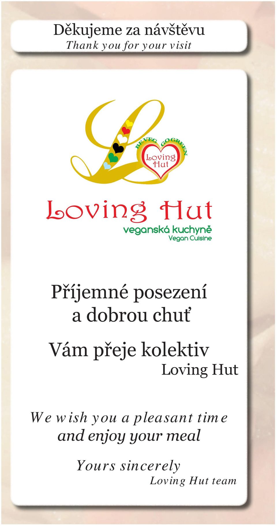 kolektiv Loving Hut We wish you a pleasant