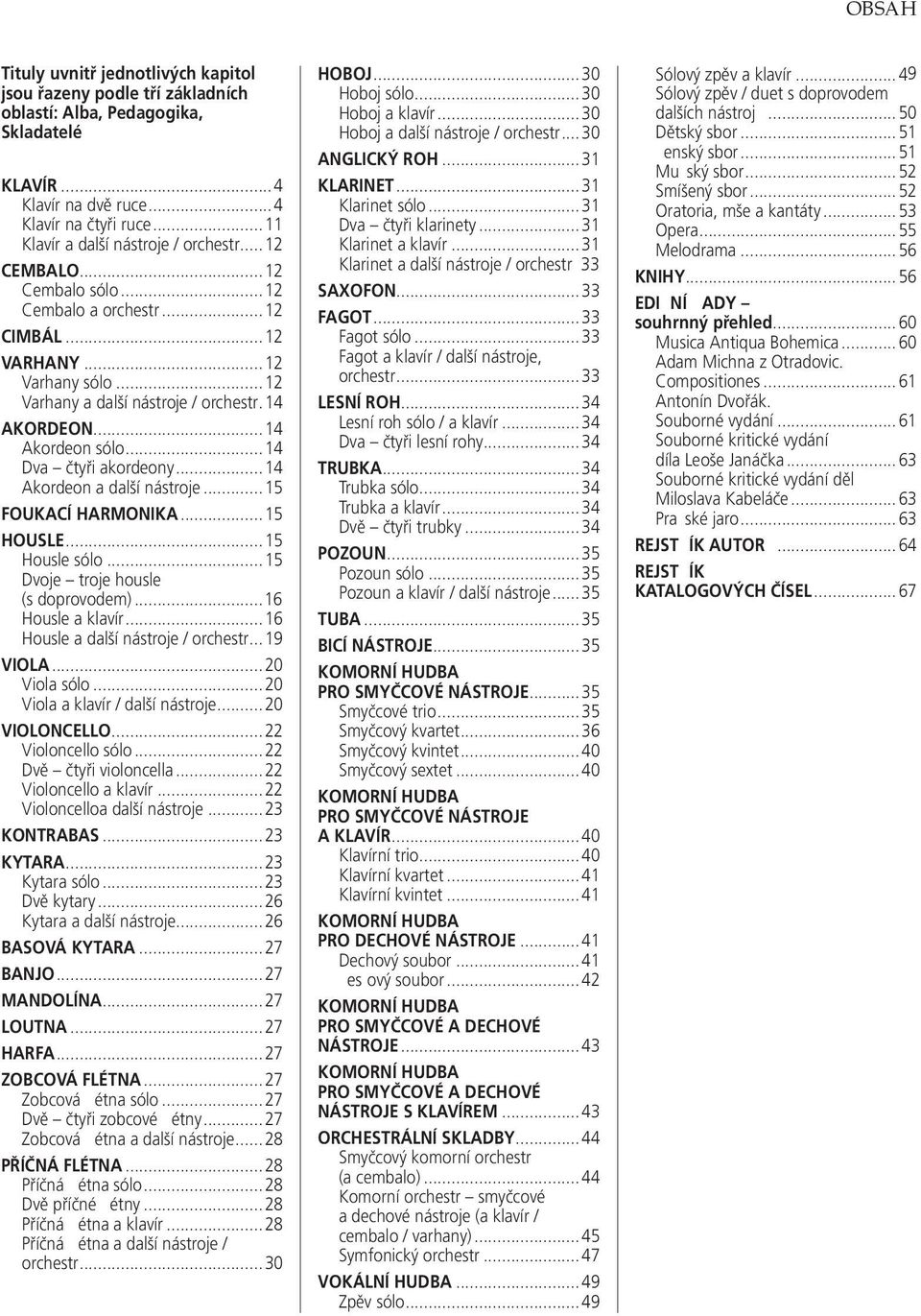 ..14 Akordeon a další nástroje...15 FOUKACÍ HARMONIKA...15 HOUSLE...15 Housle sólo...15 Dvoje troje housle (s doprovodem)...16 Housle a klavír...16 Housle a další nástroje / orchestr...19 VIOLA.