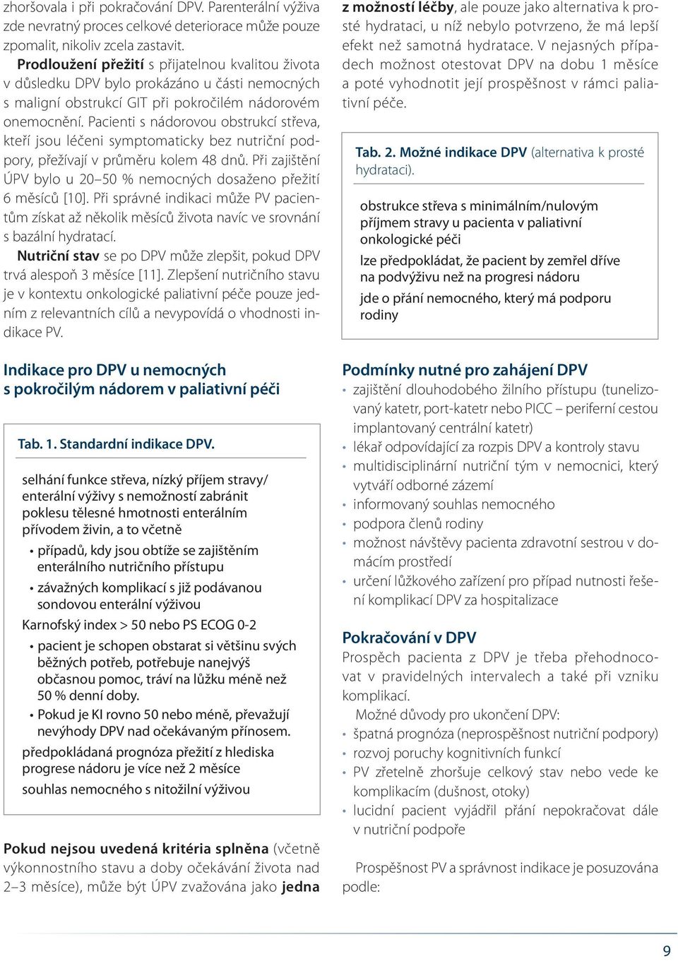 Pacienti s nádorovou obstrukcí střeva, kteří jsou léčeni symptomaticky bez nutriční podpory, přežívají v průměru kolem 48 dnů.