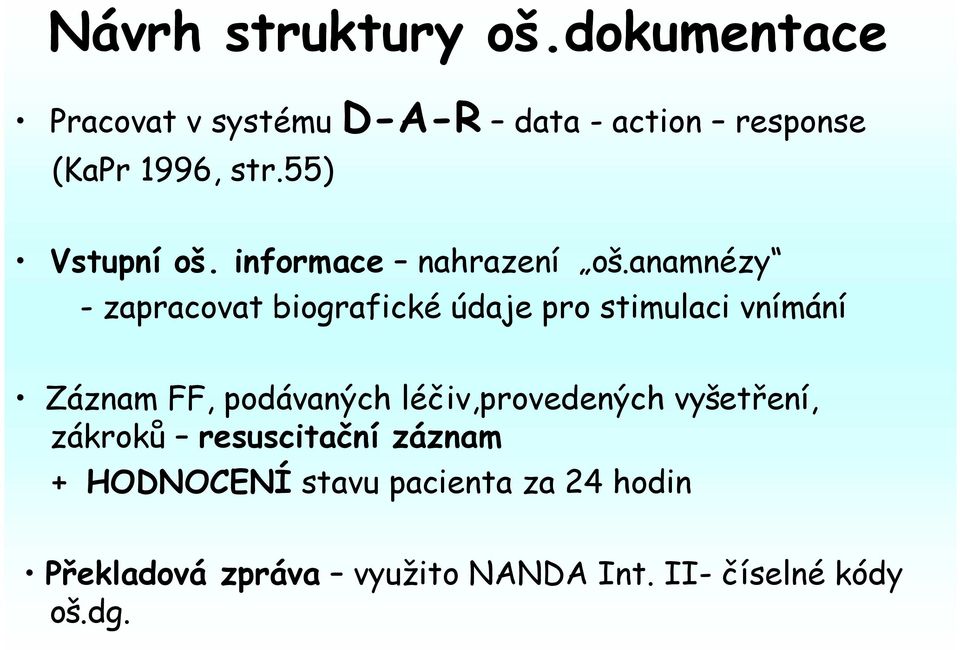 informace nahrazení oš.