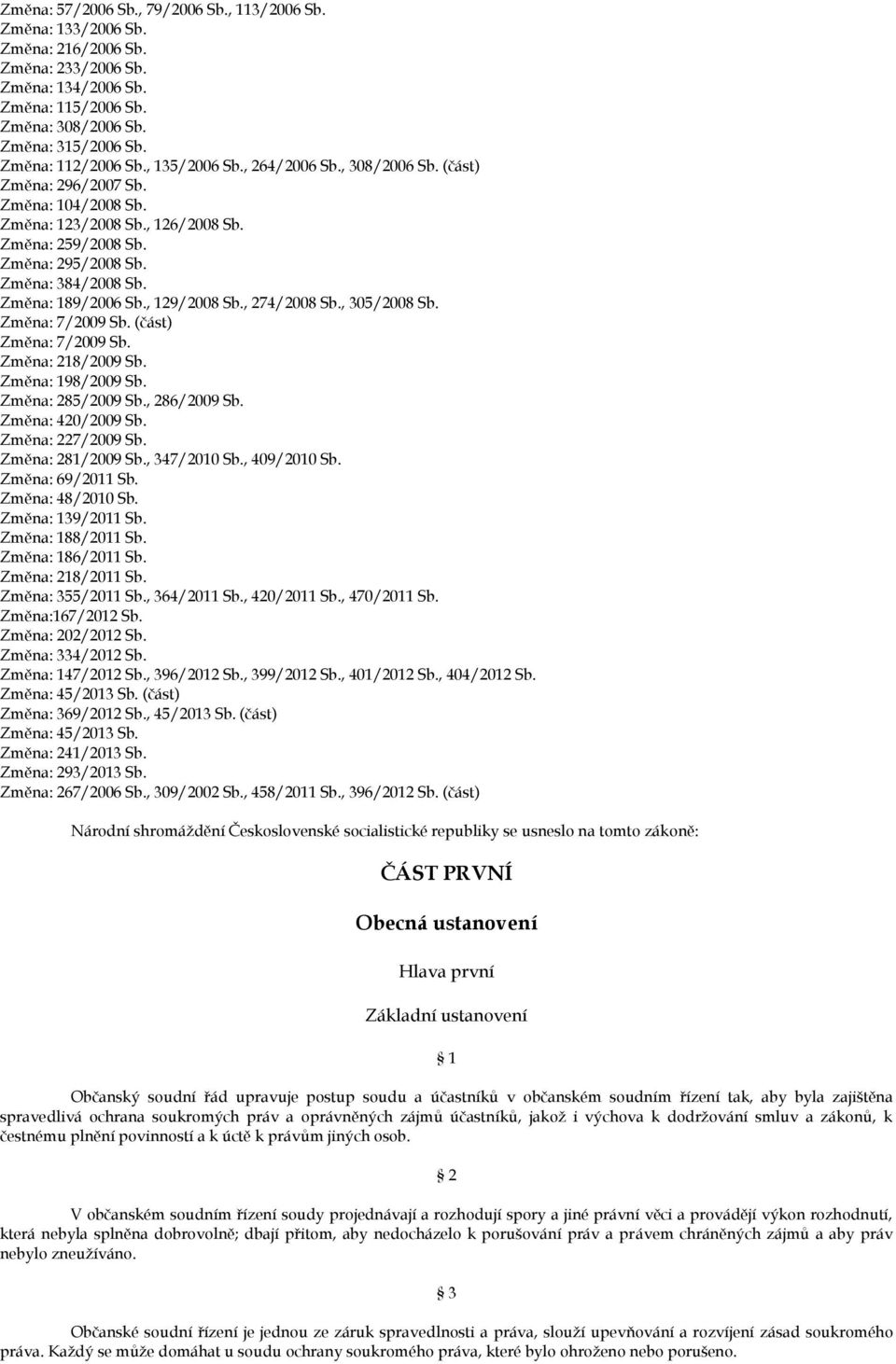 Změna: 384/2008 Sb. Změna: 189/2006 Sb., 129/2008 Sb., 274/2008 Sb., 305/2008 Sb. Změna: 7/2009 Sb. (část) Změna: 7/2009 Sb. Změna: 218/2009 Sb. Změna: 198/2009 Sb. Změna: 285/2009 Sb., 286/2009 Sb.
