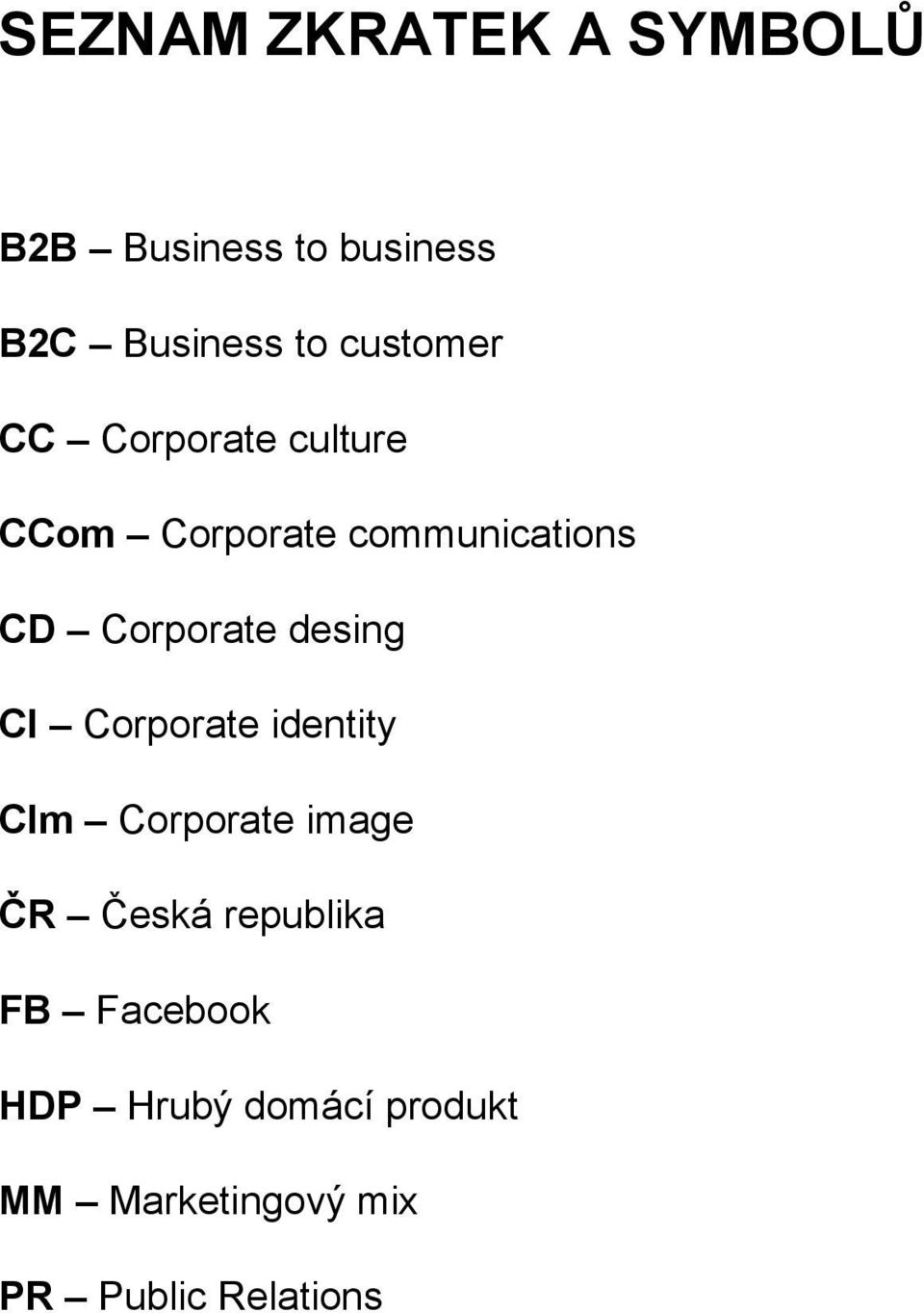 Corporate desing CI Corporate identity CIm Corporate image ČR Česká