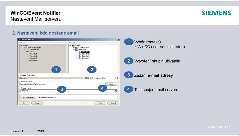 WinCC user administratoru 1 2 2 3 Vytvo ení