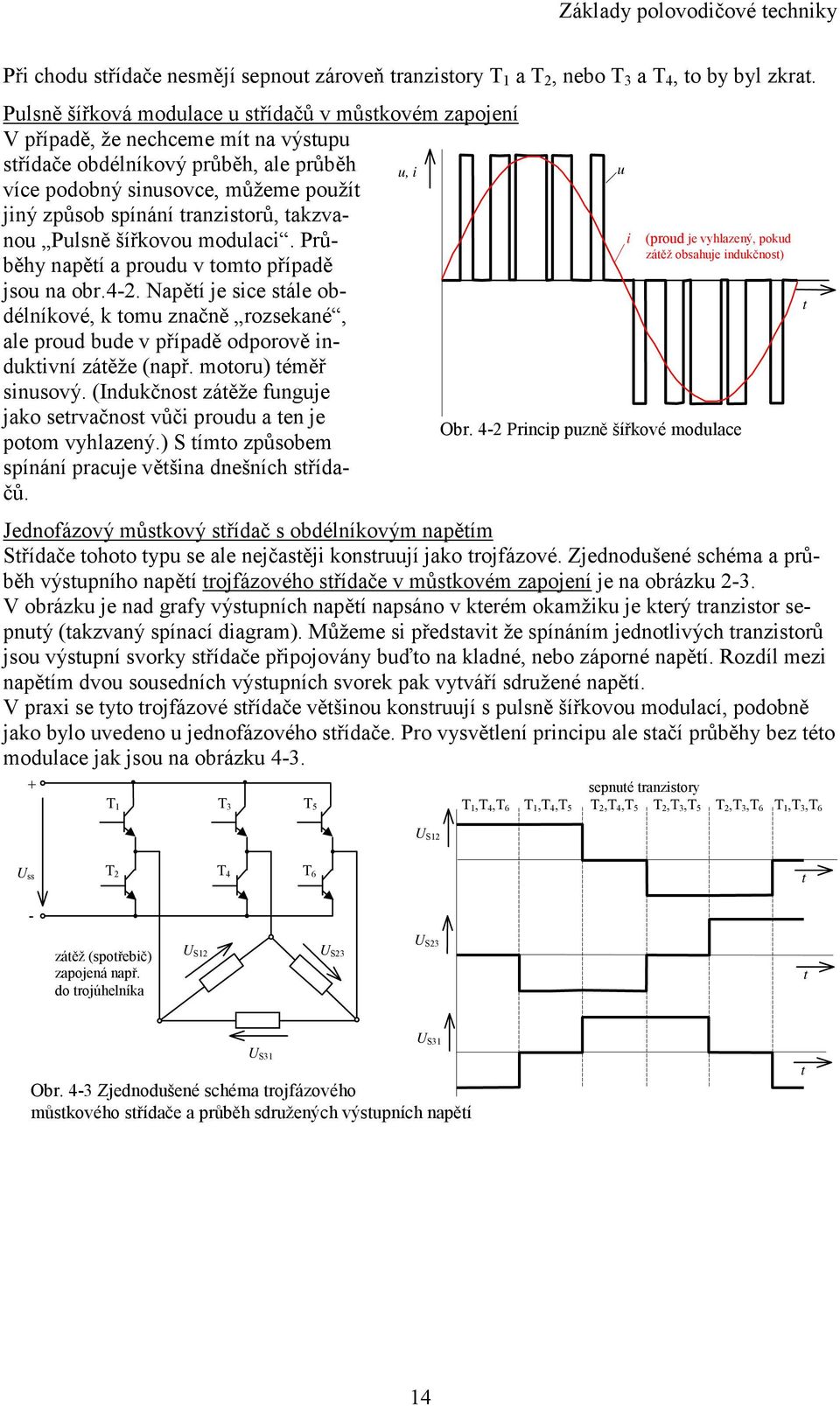 tranzistorů, takzvanou ulsně šířkovou modulaci. růběhy napětí a proudu v tomto případě jsou na obr.4-2.