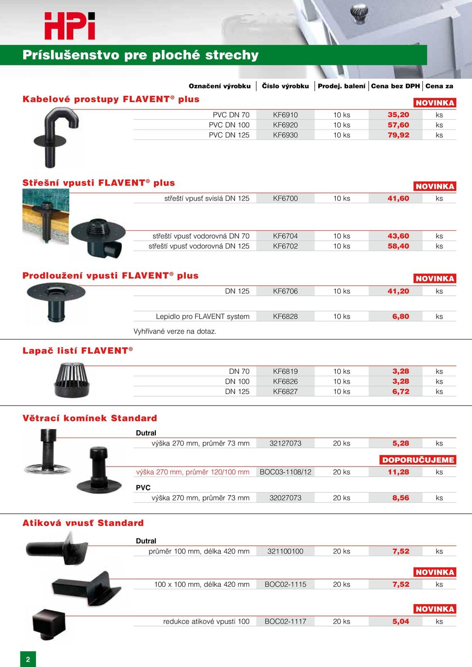 41,20 ks Lapač listí FLAVENT Lepidlo pro FLAVENT system KF6828 10 ks 6,80 ks Vyhřívané verze na dotaz.