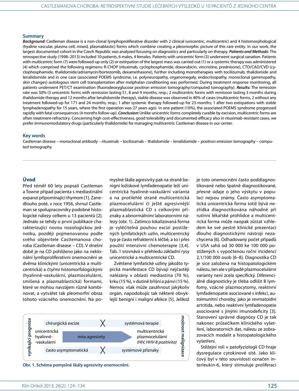 In our work, the largest documented cohort in the Czech Republic was analyzed focusing on diagnostics and particularly on therapy.