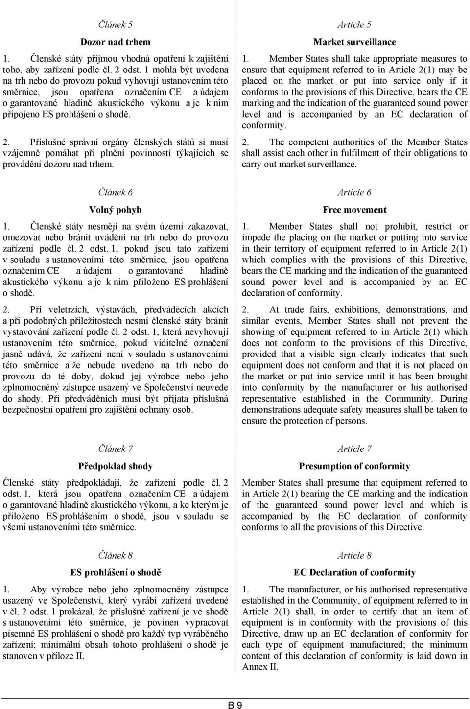 shodě. 2. Příslušné správní orgány členských států si musí vzájemně pomáhat při plnění povinností týkajících se provádění dozoru nad trhem. Market surveillance 1.