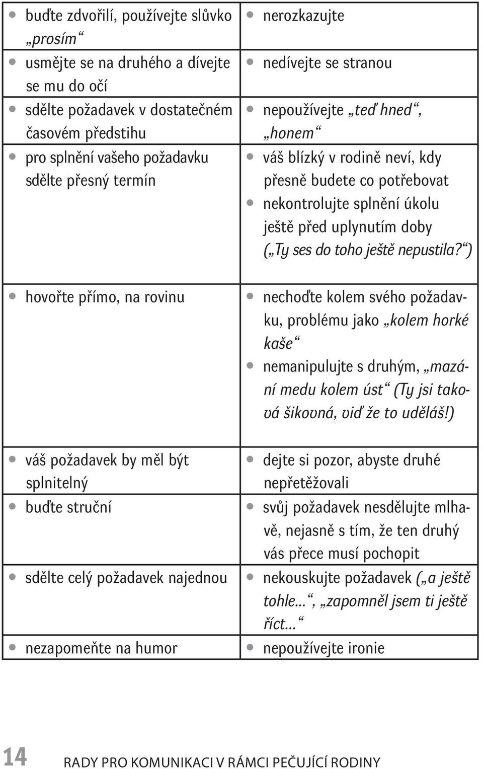 neví, kdy přesně budete co potřebovat nekontrolujte splnění úkolu ještě před uplynutím doby ( Ty ses do toho ještě nepustila?