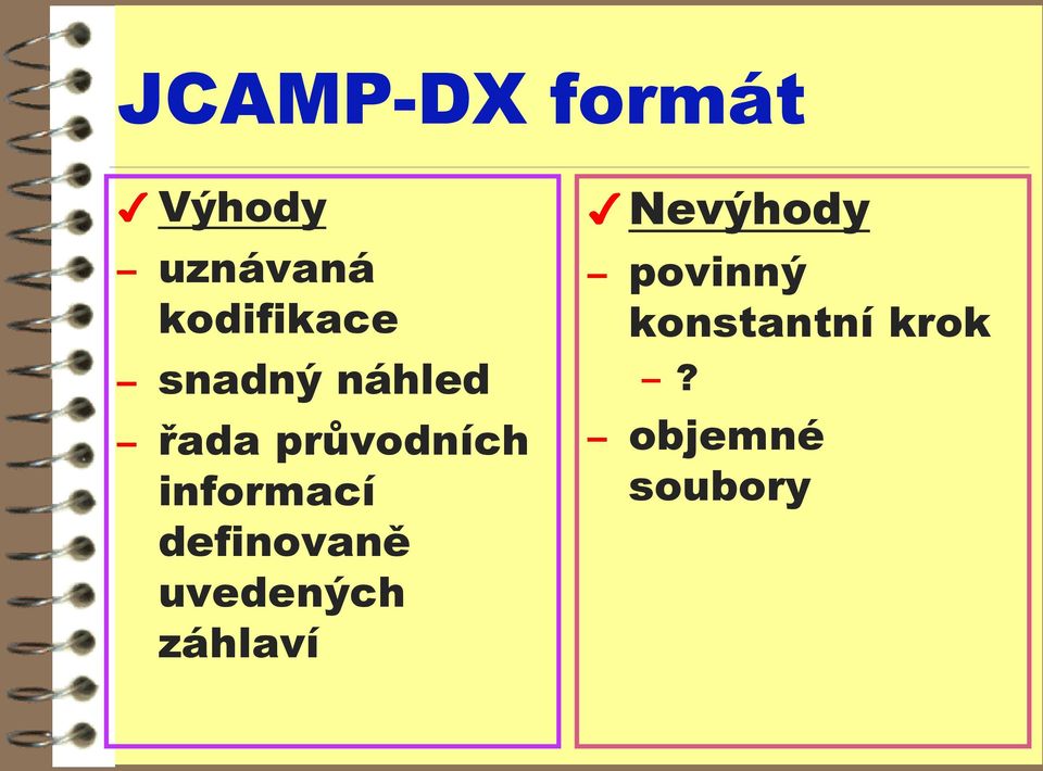 informací definovaně uvedených záhlaví