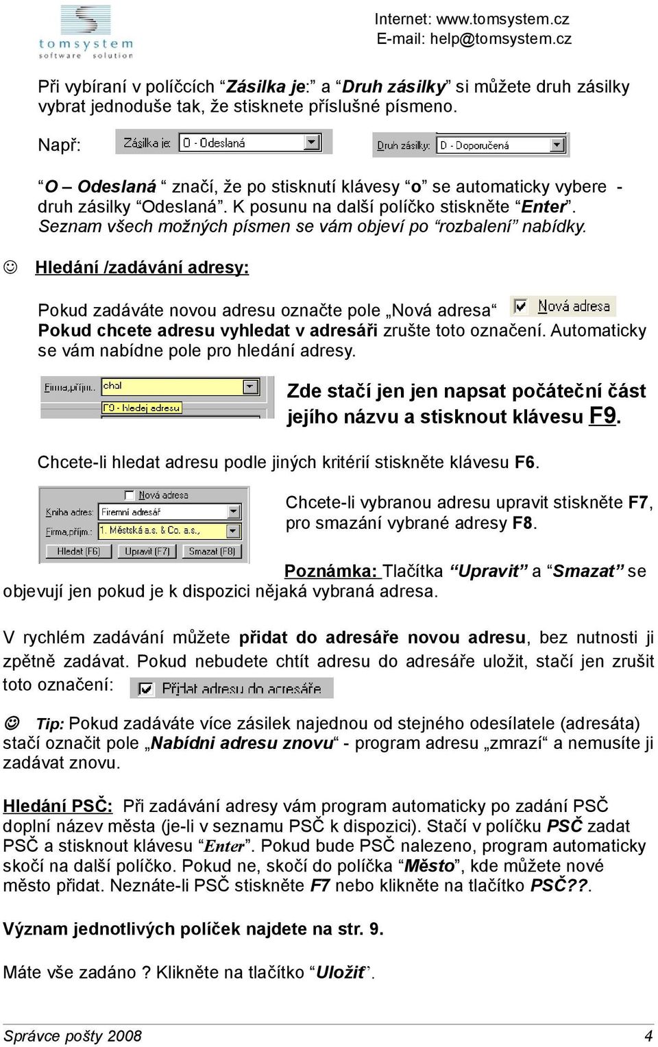 Seznam všech možných písmen se vám objeví po rozbalení nabídky.