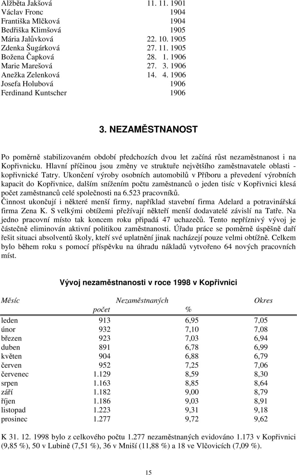 Hlavní příčinou jsou změny ve struktuře největšího zaměstnavatele oblasti - kopřivnické Tatry.