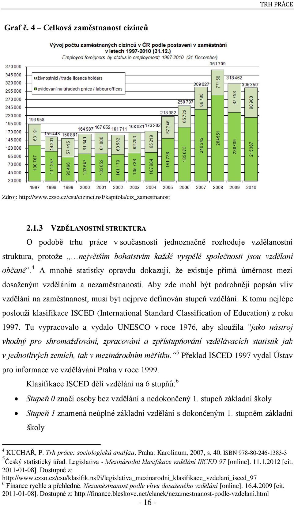 4 A mnohé statistky opravdu dokazují, ţe existuje přímá úměrnost mezi dosaţeným vzděláním a nezaměstnaností.