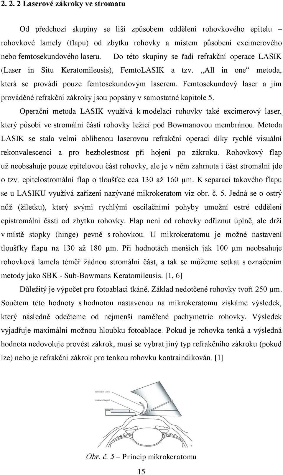 Femtosekundový laser a jím prováděné refrakční zákroky jsou popsány v samostatné kapitole 5.