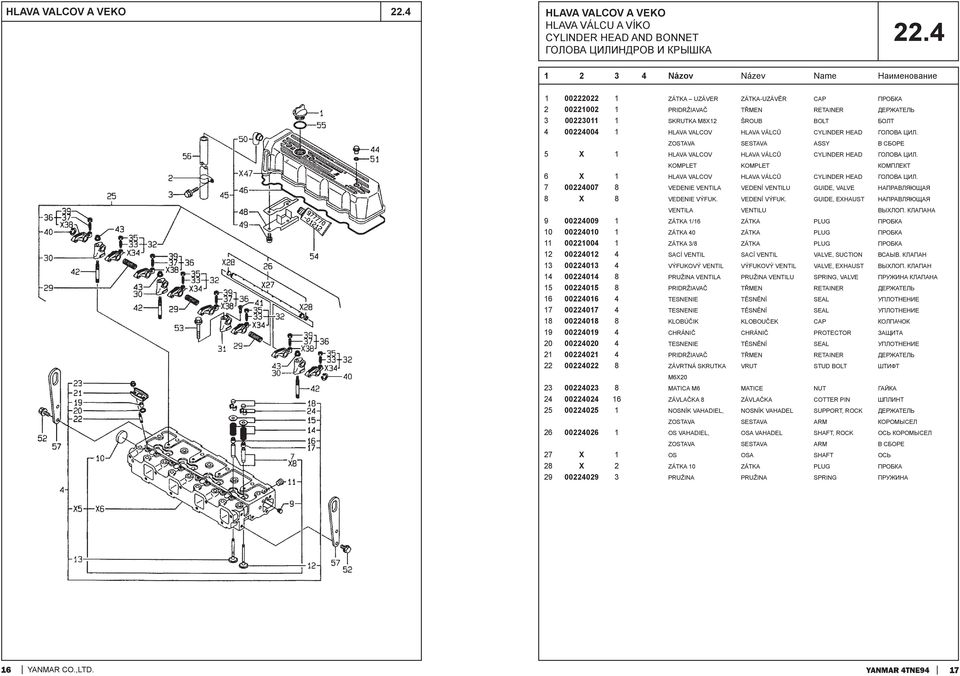 ГОЛОВА ЦИЛ. ZOSTAVA SESTAVA ASSY В СБОРЕ 5 X 1 HLAVA VALCOV HLAVA VÁLCŮ CYLINDER HEAD ГОЛОВА ЦИЛ. KOMPLET KOMPLET КОМПЛЕКТ 6 X 1 HLAVA VALCOV HLAVA VÁLCŮ CYLINDER HEAD ГОЛОВА ЦИЛ.