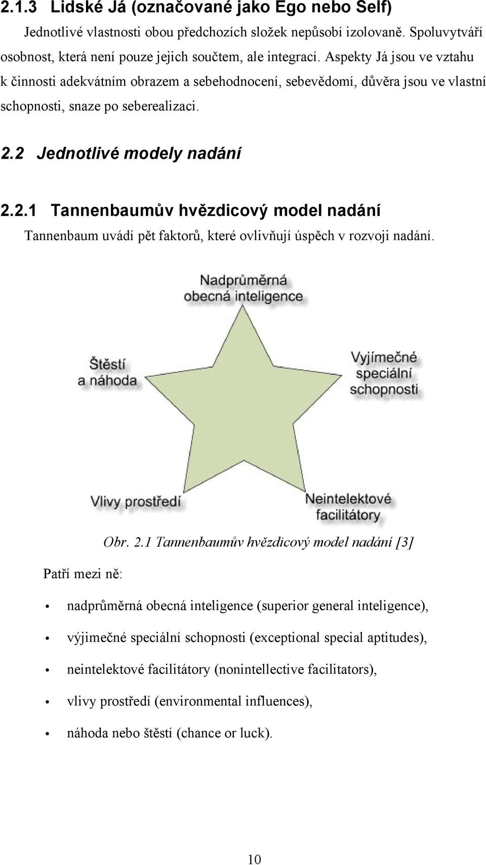 2 Jednotlivé modely nadání 2.