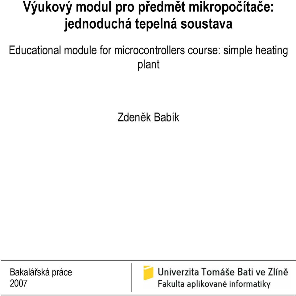 module for microcontrollers course: simple