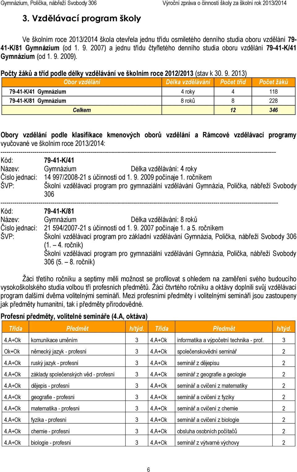 2009). Počty žáků a tříd podle délky vzdělávání ve školním roce 2012/2013 (stav k 30. 9.