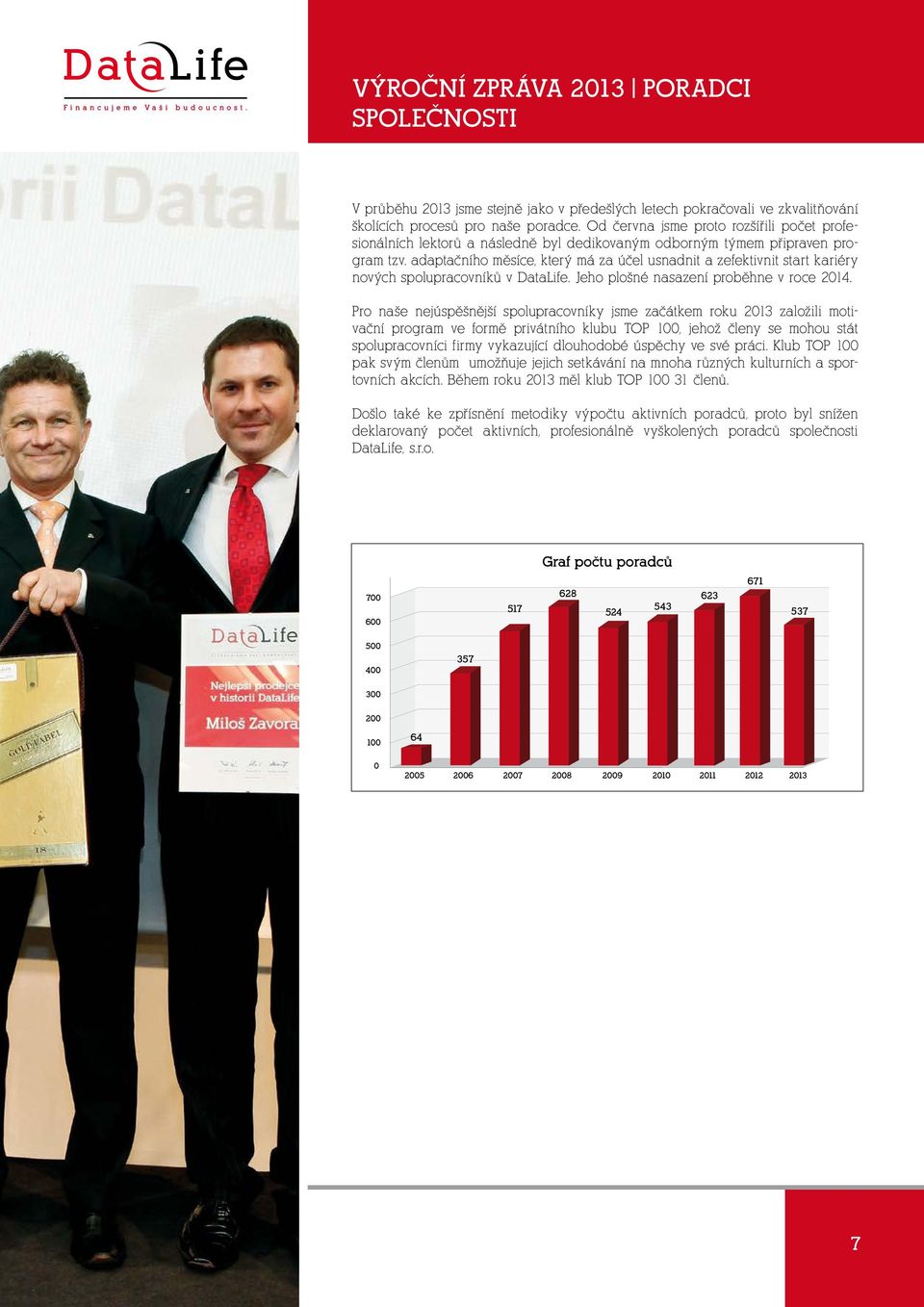 adaptačního měsíce, který má za účel usnadnit a zefektivnit start kariéry nových spolupracovníků v DataLife. Jeho plošné nasazení proběhne v roce 2014.