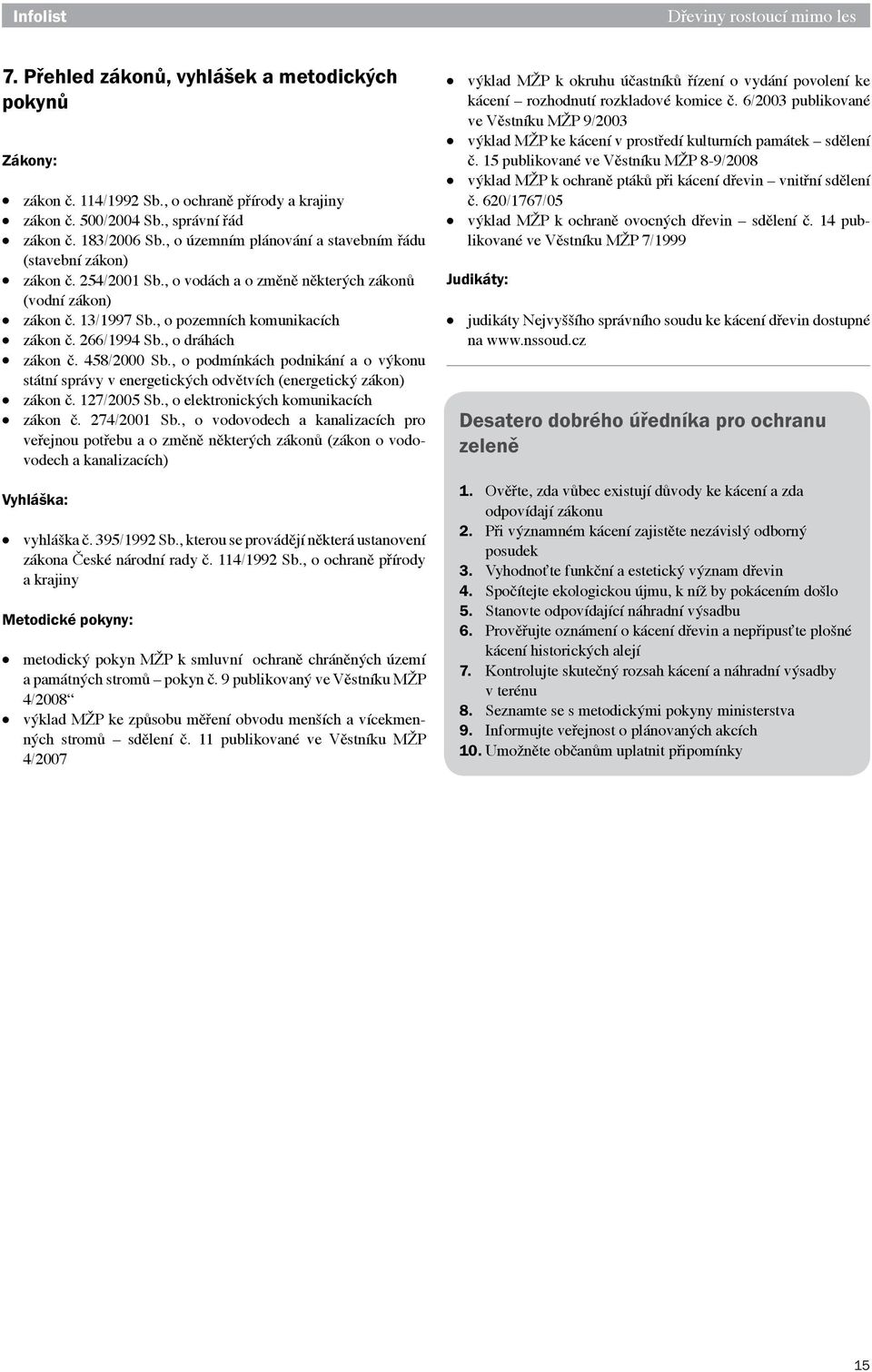 , o dráhách zákon č. 458/2000 Sb., o podmínkách podnikání a o výkonu státní správy v energetických odvětvích (energetický zákon) zákon č. 127/2005 Sb., o eektronických komunikacích zákon č.