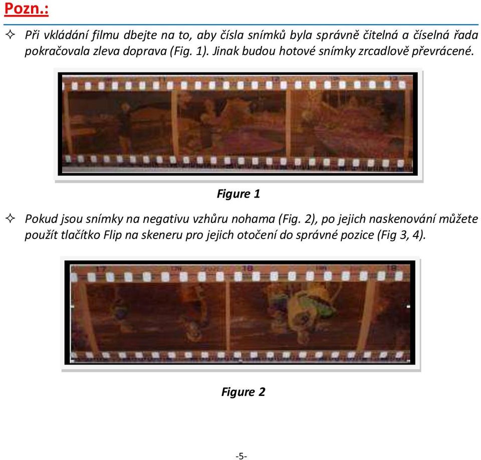 Figure 1 Pokud jsou snímky na negativu vzhůru nohama (Fig.