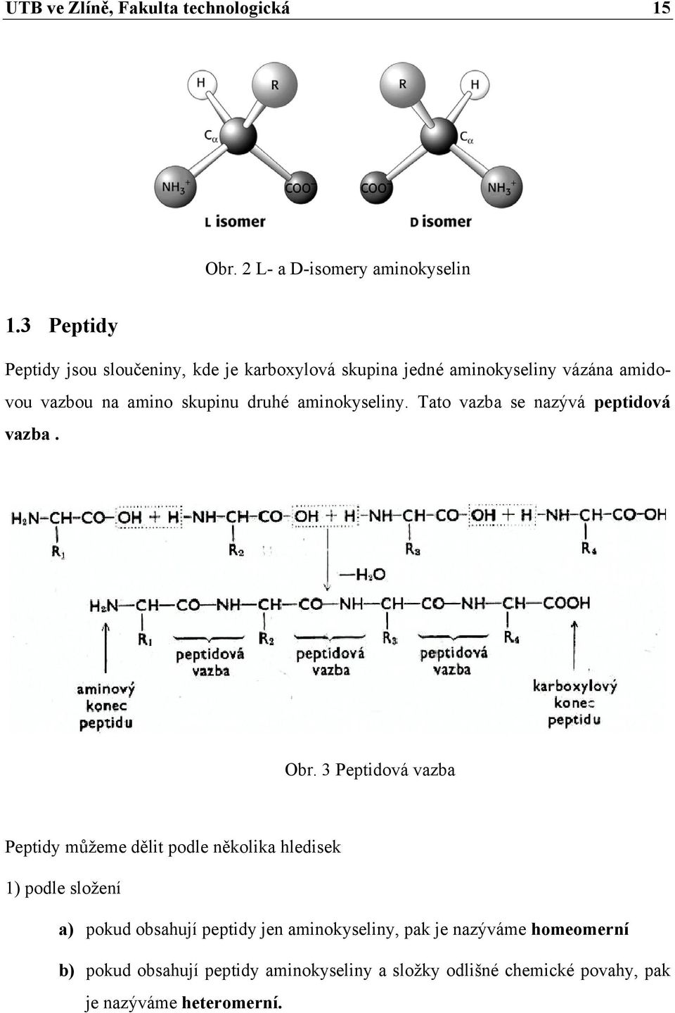 aminokyseliny. Tato vazba se nazývá peptidová vazba. Obr.