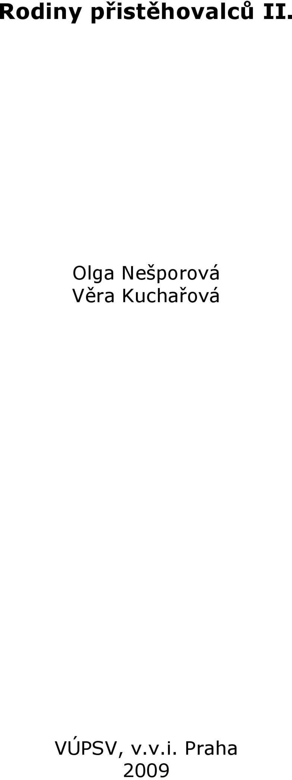 Olga Nešporová Věra