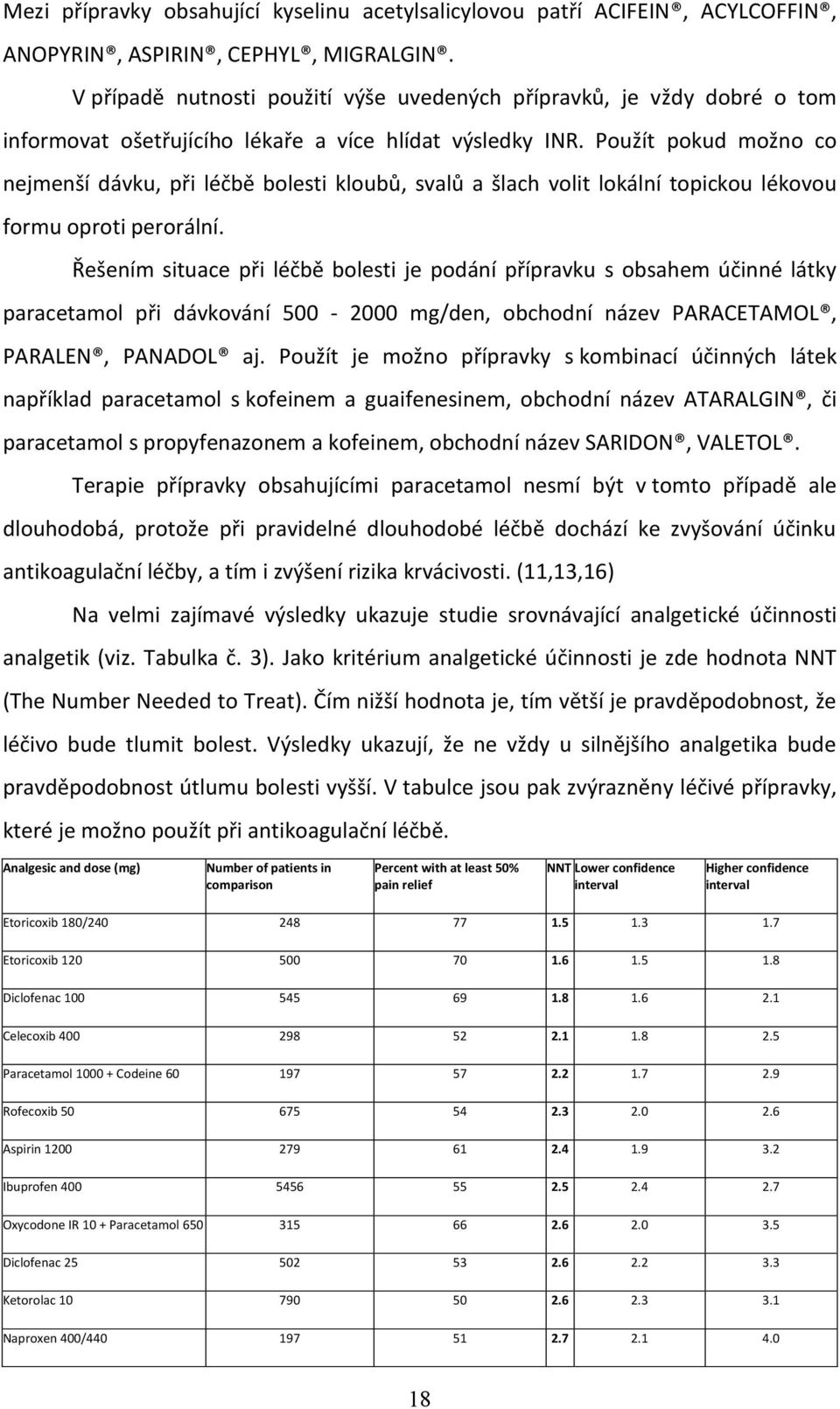 Použít pokud možno co nejmenší dávku, při léčbě bolesti kloubů, svalů a šlach volit lokální topickou lékovou formu oproti perorální.