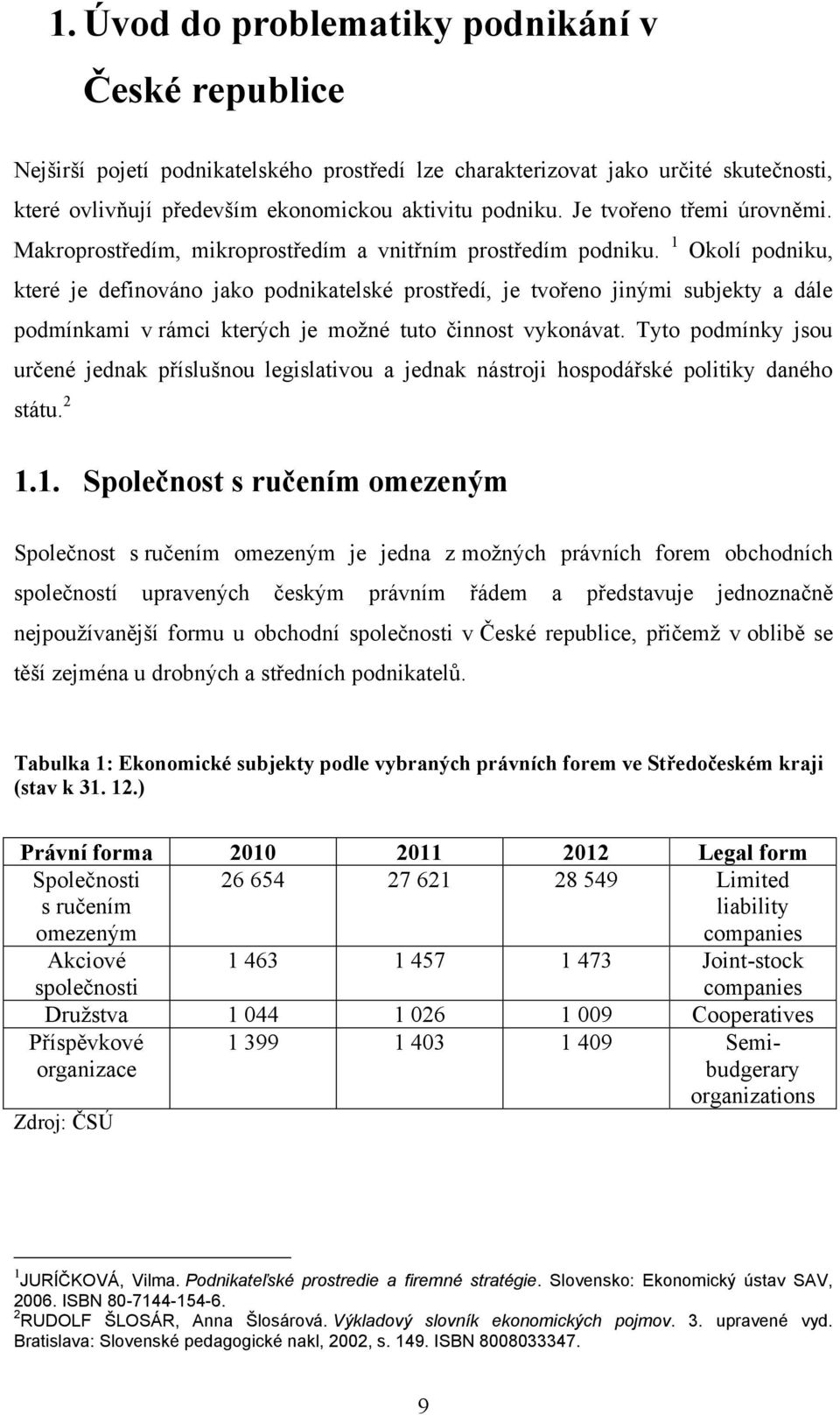 1 Okolí podniku, které je definováno jako podnikatelské prostředí, je tvořeno jinými subjekty a dále podmínkami v rámci kterých je moţné tuto činnost vykonávat.