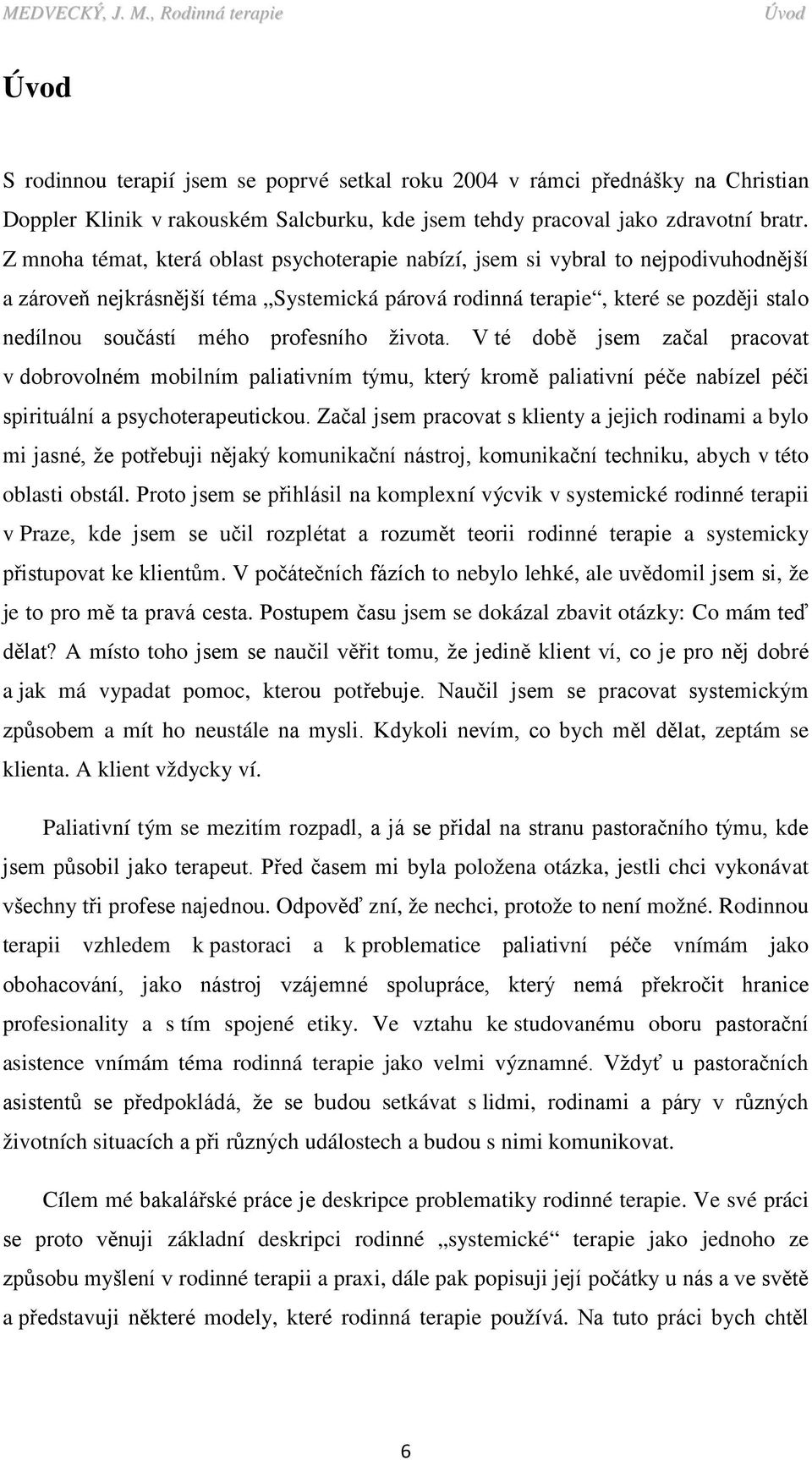 profesního života. V té době jsem začal pracovat v dobrovolném mobilním paliativním týmu, který kromě paliativní péče nabízel péči spirituální a psychoterapeutickou.