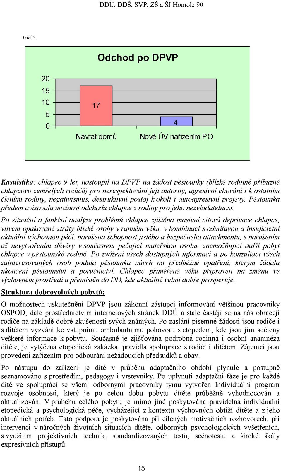 Pěstounka předem avizovala možnost odchodu chlapce z rodiny pro jeho nezvladatelnost.