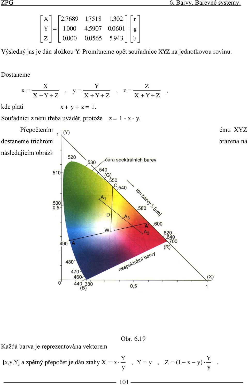 Souřadnici z není třeba uvádět, protože z = 1 - x - y.