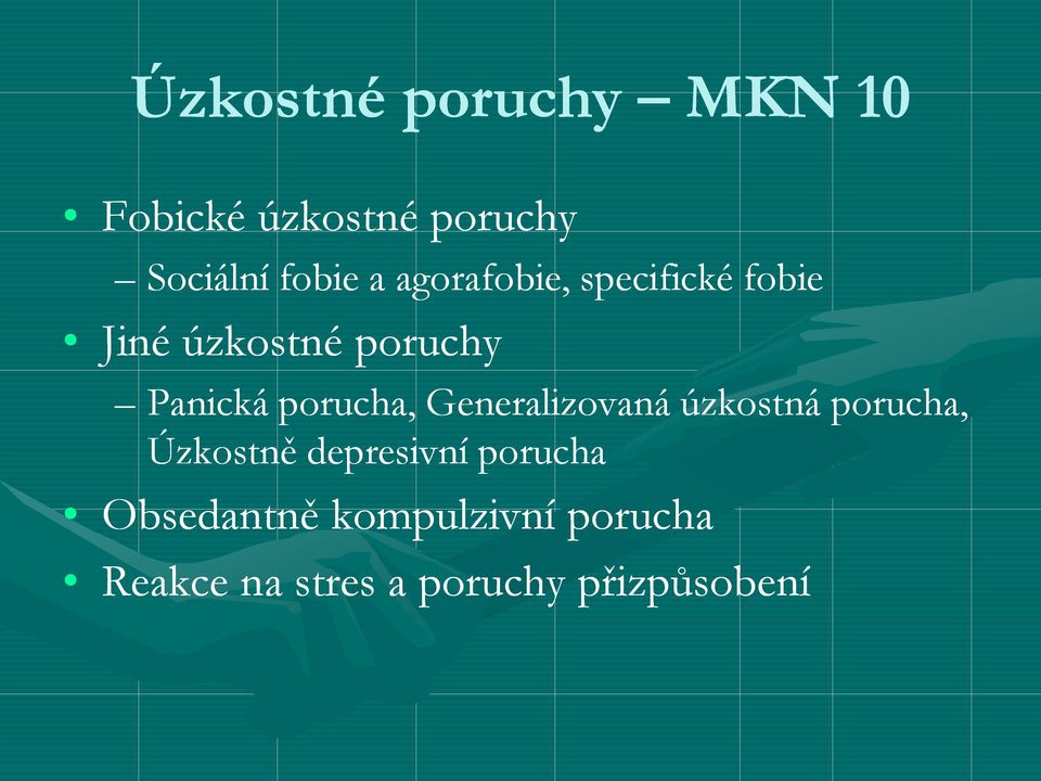 porucha, Generalizovaná úzkostná porucha, Úzkostně depresivní