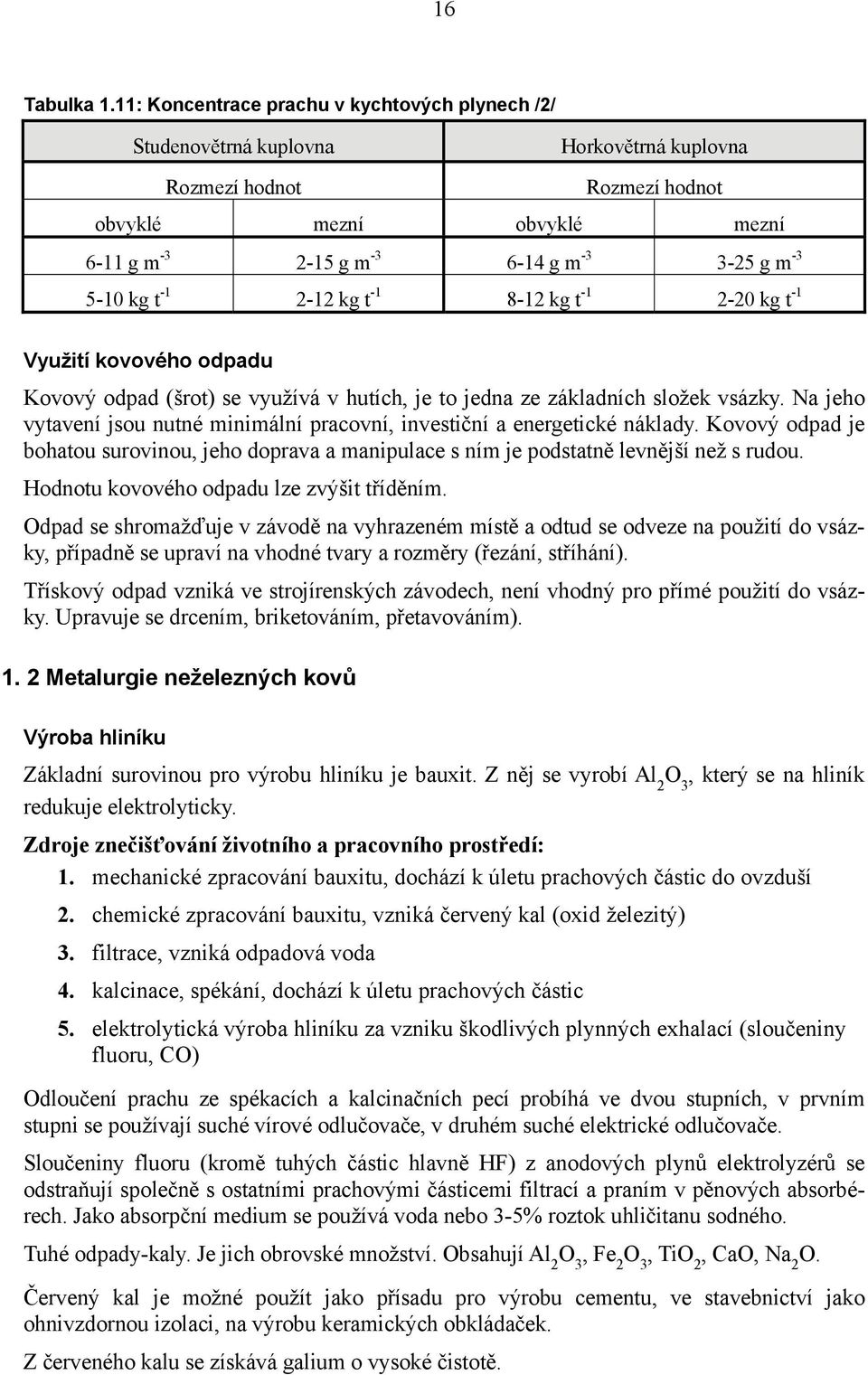 5-10 kg t -1 2-12 kg t -1 8-12 kg t -1 2-20 kg t -1 Využití kovového odpadu Kovový odpad (šrot) se využívá v hutích, je to jedna ze základních složek vsázky.