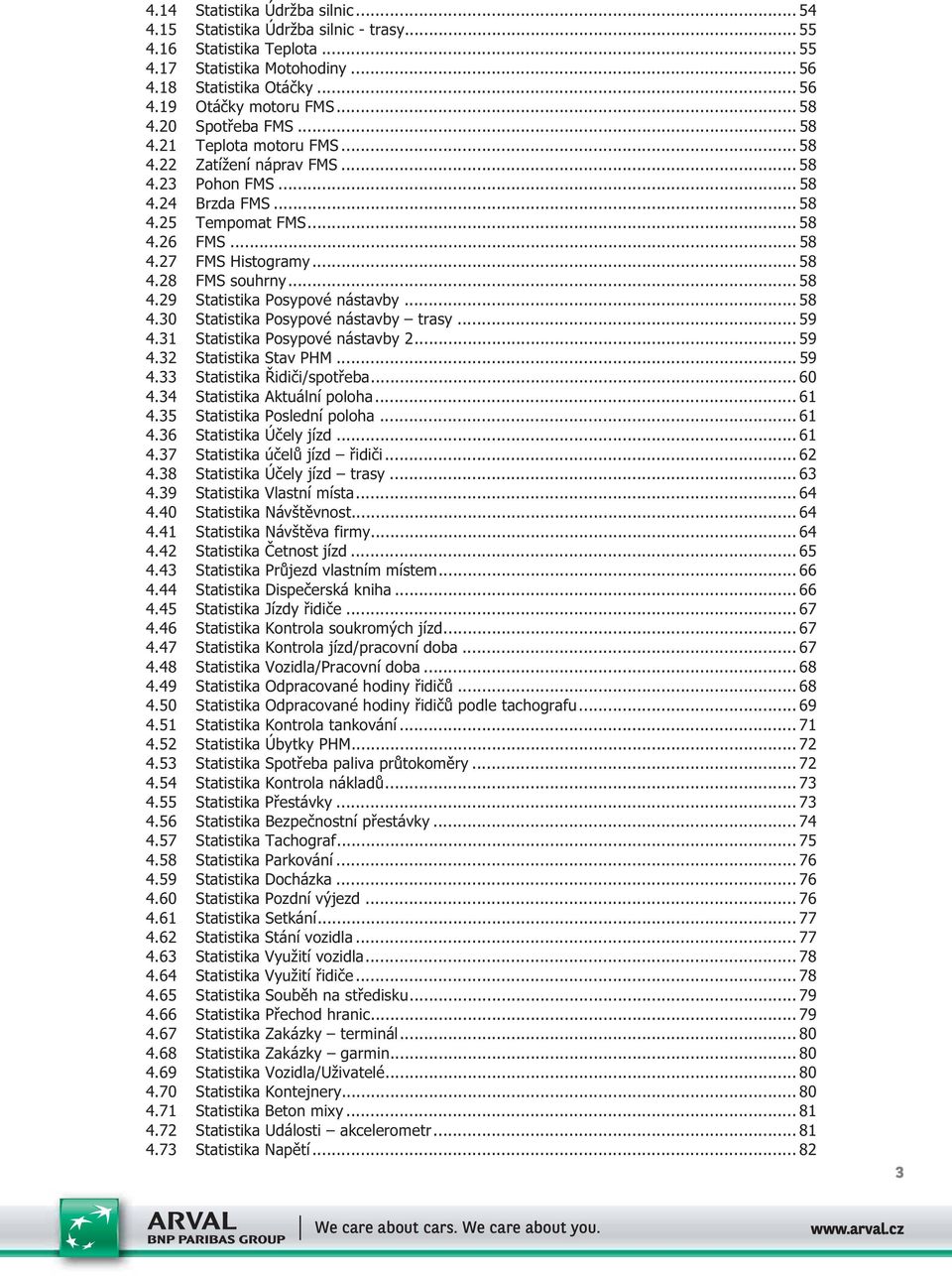 .. 58 4.29 Statistika Posypové nástavby... 58 4.30 Statistika Posypové nástavby trasy... 59 4.31 Statistika Posypové nástavby 2... 59 4.32 Statistika Stav PHM... 59 4.33 Statistika Řidiči/spotřeba.