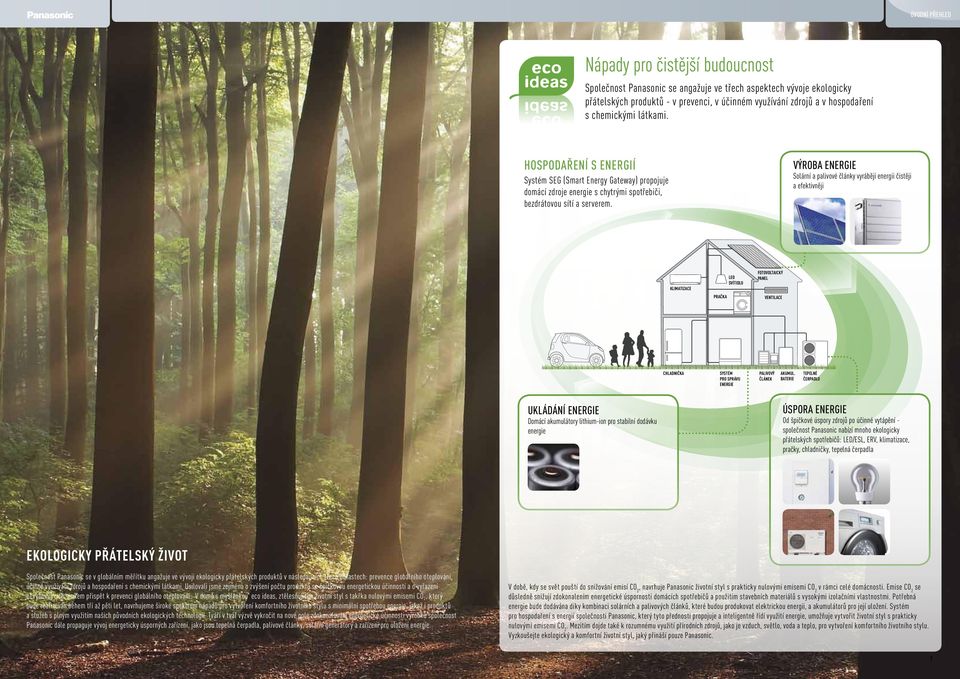 Výroba energie Solární a palivové články vyrábějí energii čistěji a efektivněji klimatizace Pračka LED svítidlo fotovoltaický panel ventilace Chladnička SYSTÉM PRO SPRÁVU ENERGIE PALIVOVÝ ČLÁNEK