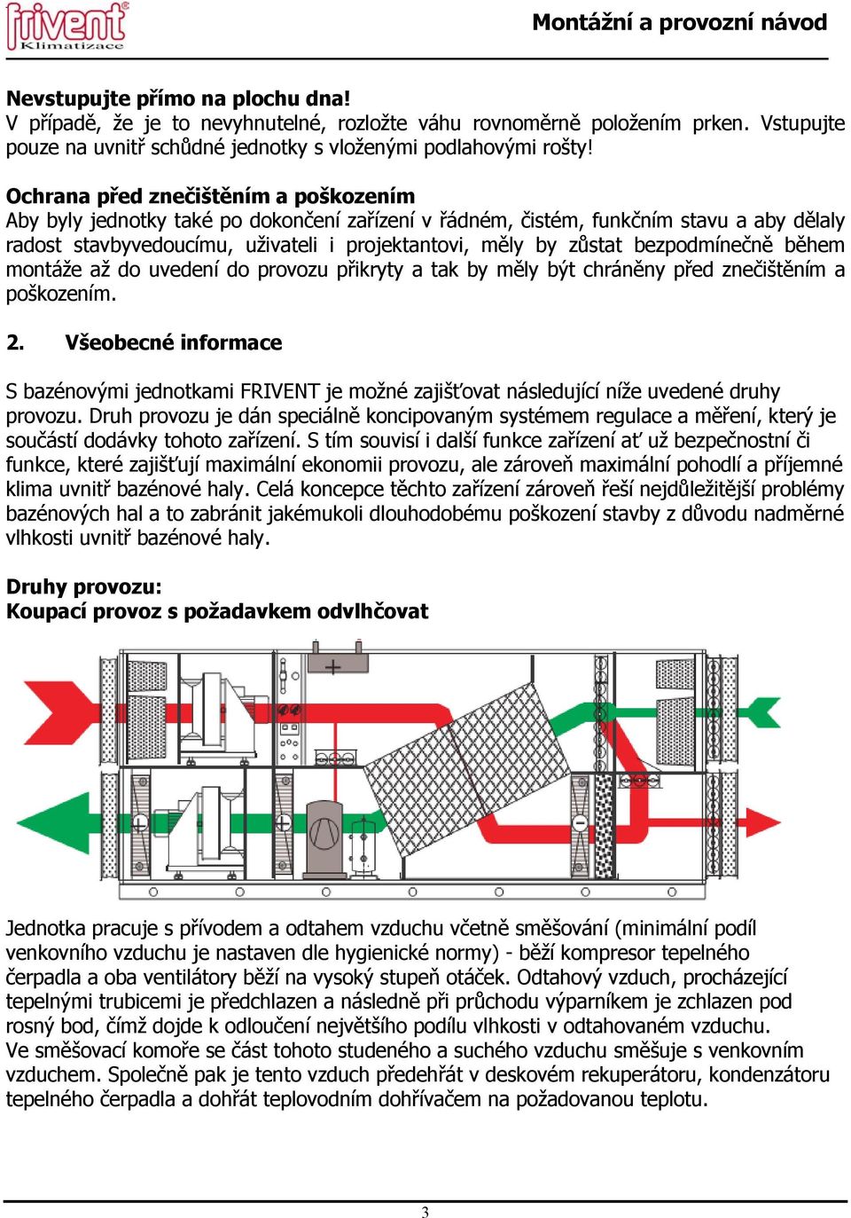 bezpodmínečně během montáže až do uvedení do provozu přikryty a tak by měly být chráněny před znečištěním a poškozením. 2.