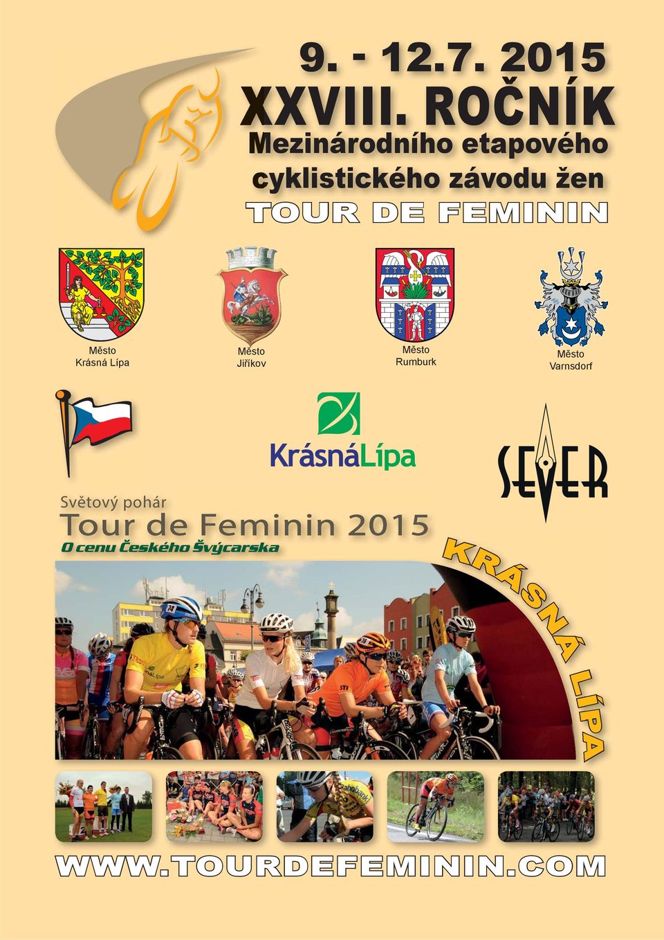 závodu žen TOUR DE FEMININ Město Krásná Lípa