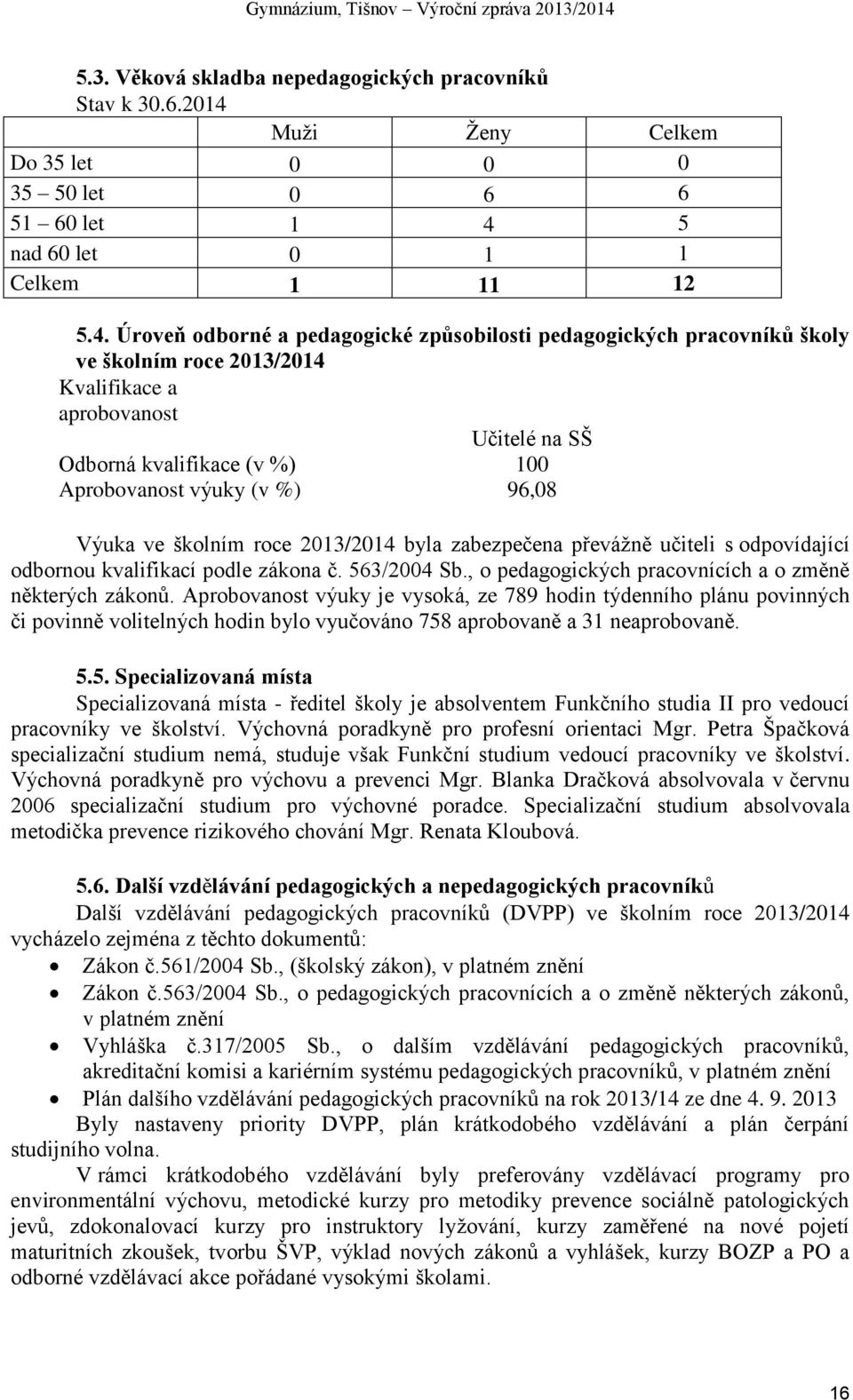 5 nad 60 let 0 1 1 Celkem 1 11 12 5.4.