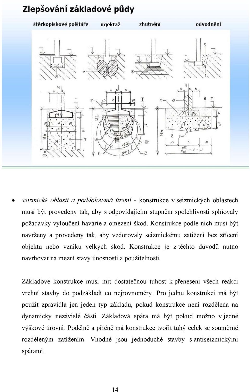 Konstrukce je z těchto důvodů nutno navrhovat na mezní stavy únosnosti a pouţitelnosti.