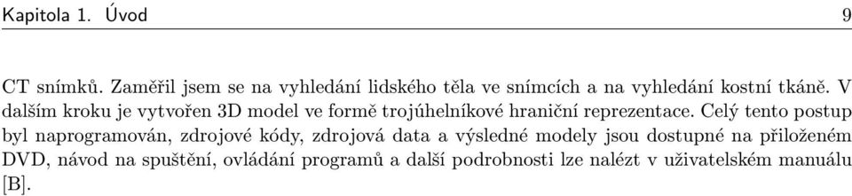 V dalším kroku je vytvořen 3D model ve formě trojúhelníkové hraniční reprezentace.