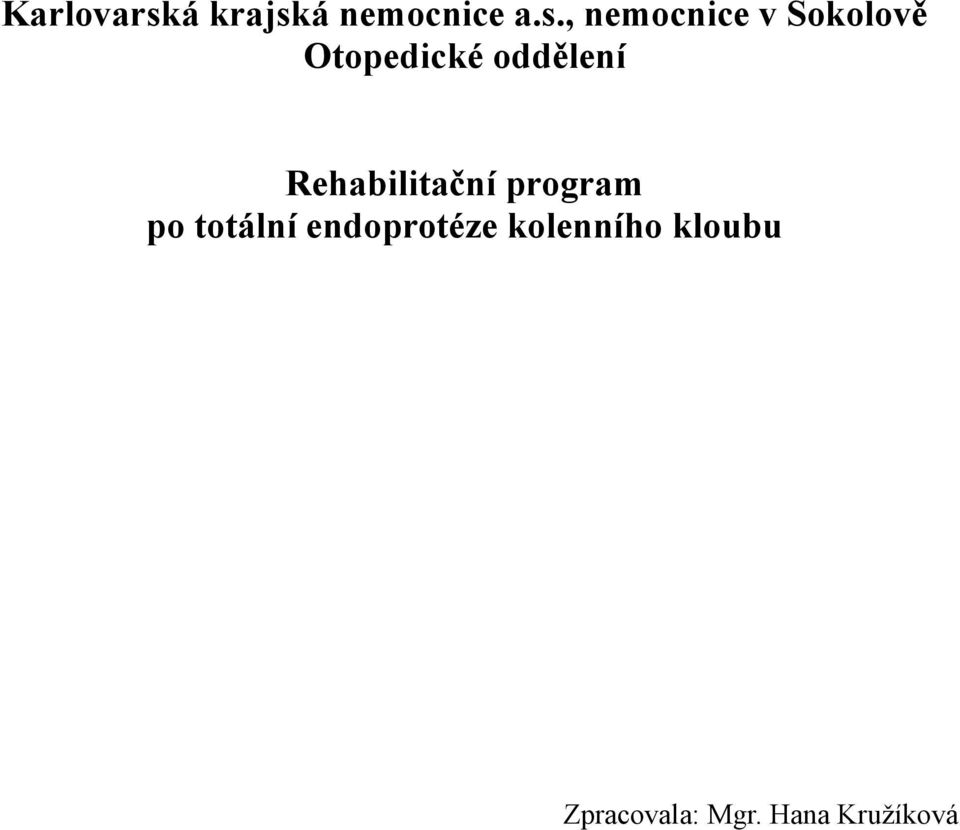 á nemocnice a.s.