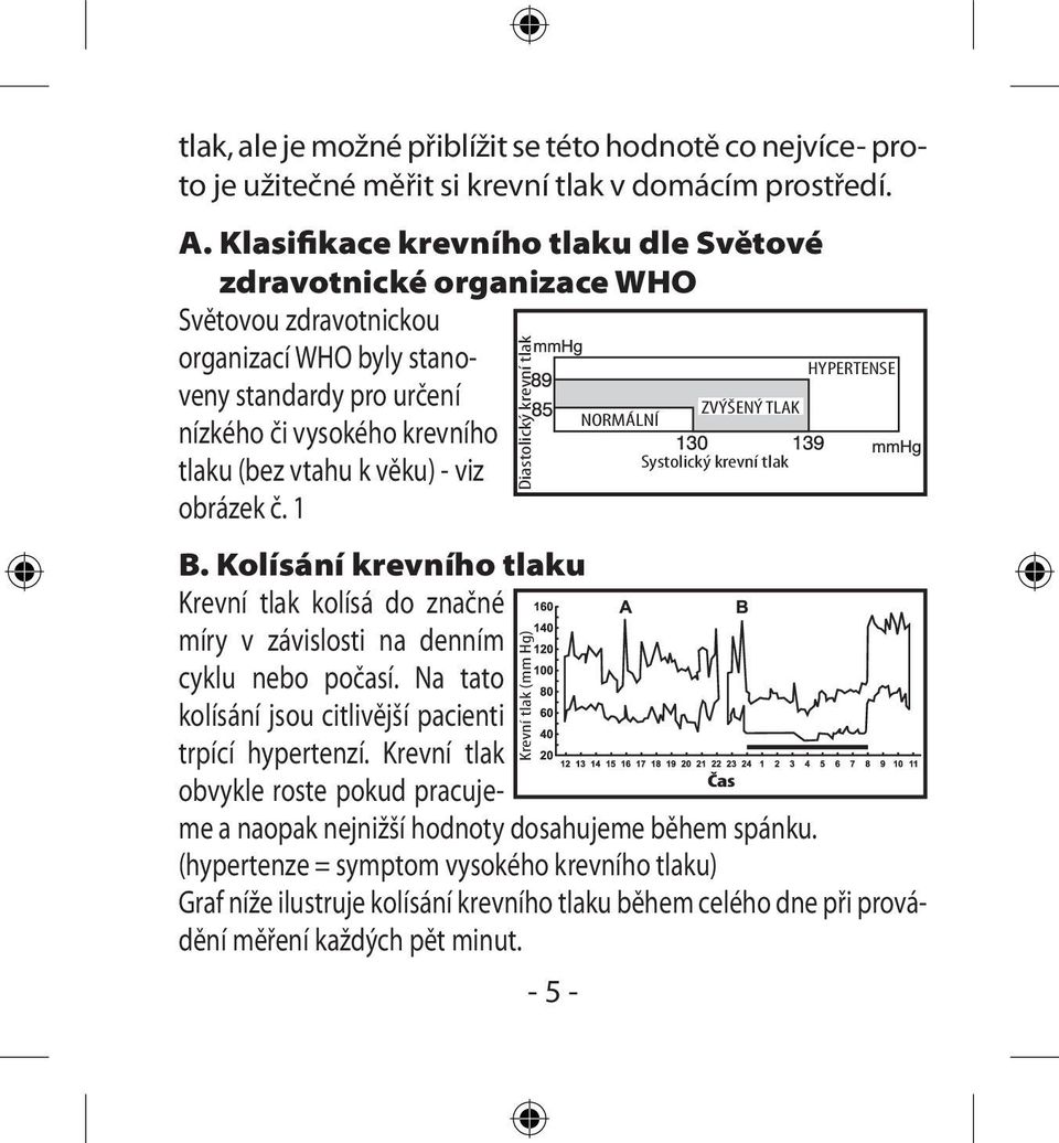 vtahu k věku) - viz obrázek č. 1 B. Kolísání krevního tlaku Krevní tlak kolísá do značné míry v závislosti na denním cyklu nebo počasí.